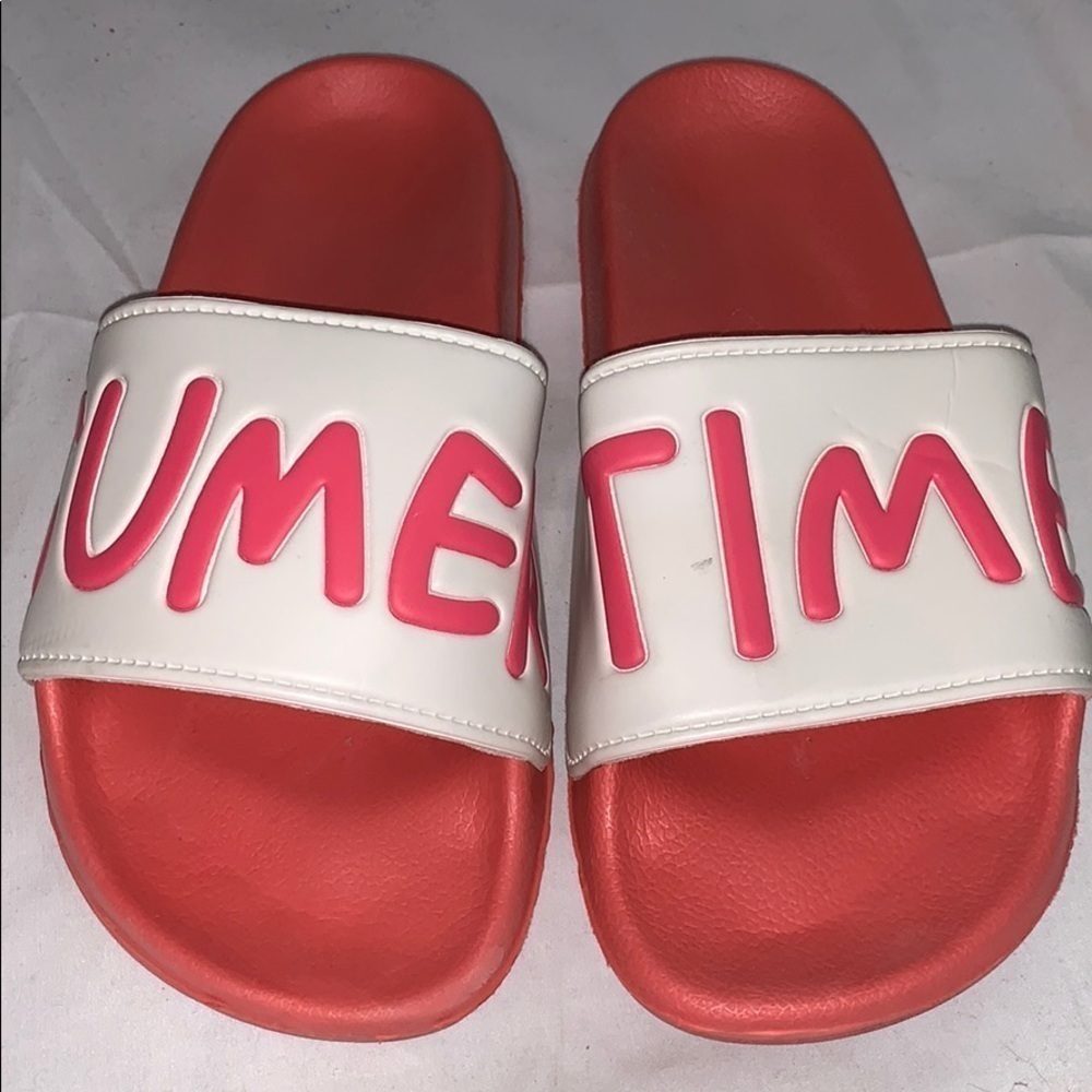 Summertime slides pink & white size - L 39/40